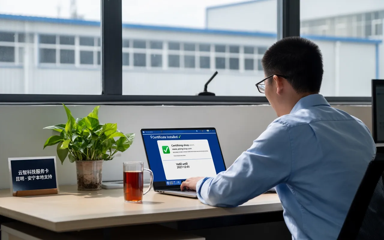 昆明 SSL 证书申请要多久？3 步完成云南本地部署（含安宁实操案例） - 内配图